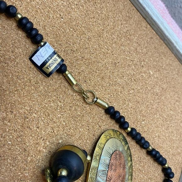 New Tribal brass copper beaded necklace - Picture 4 of 12